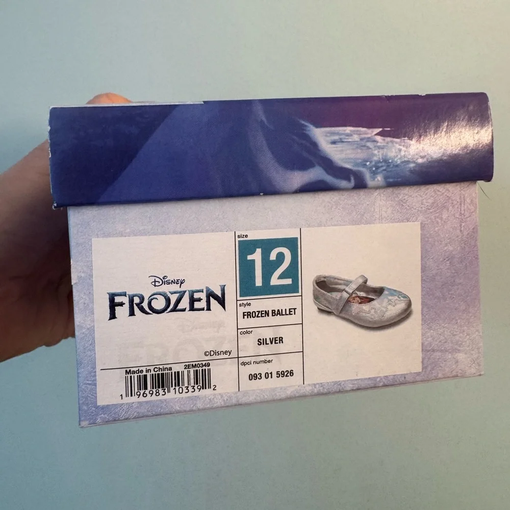 Disney Frozen Silver Holographic Ballet Shoes